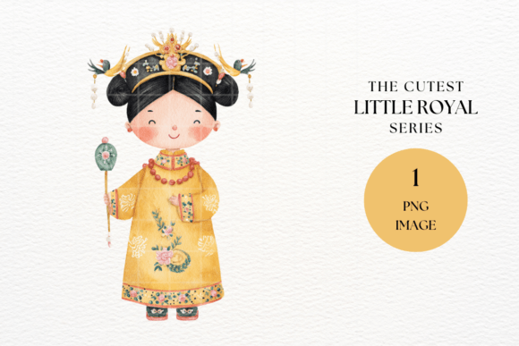Chinese Empress Girl Clipart Character for Creative Designs