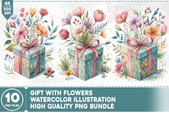 Evaluating the Gift with Flowers PNG Bundle for Creative Projects