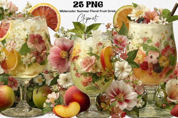 Exploring the Charm of Watercolor Summer Floral Fruit Clipart for Creative Projects