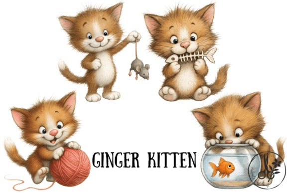 Integrating Ginger Kitten Clipart into Modern Digital and Print Design Workflows