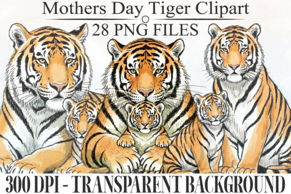 Integrating Mothers Day Tiger Clipart PNG into Professional Creative Workflows