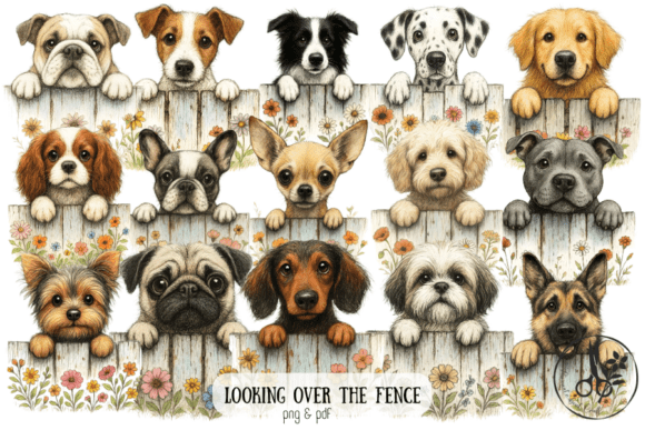 Looking Over the Fence: Integrating Dog Clipart into Creative and Commercial Projects