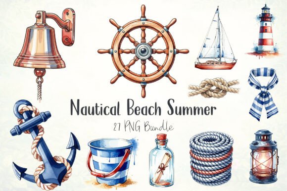 Nautical Beach Summer Clipart: A Practical Asset for Seasonal Design Projects