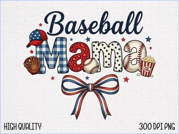 Patriotic Baseball Mom Sublimation PNG: Creative Applications for Game Day and Beyond