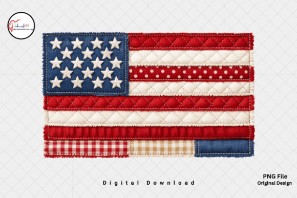 Quilt Patchwork American Flag PNG: A Versatile Design for Patriotic Projects