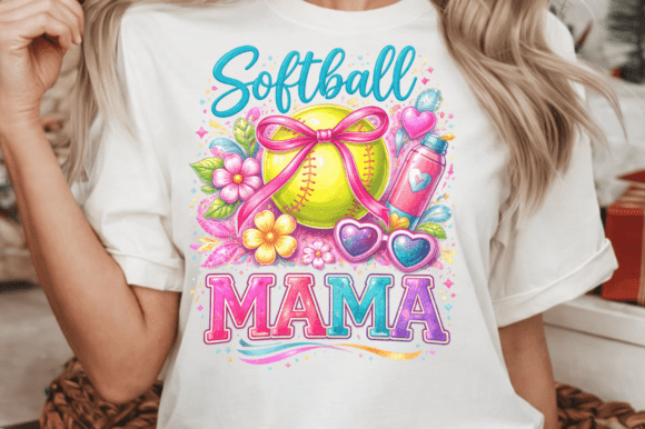 Softball Mama Coquette Bow PNG: Elevating Custom Apparel and Crafts