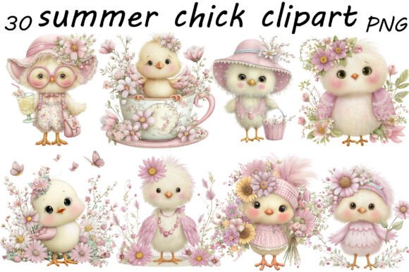 Summer Chick Clipart: A Versatile Design Resource for Creative Projects